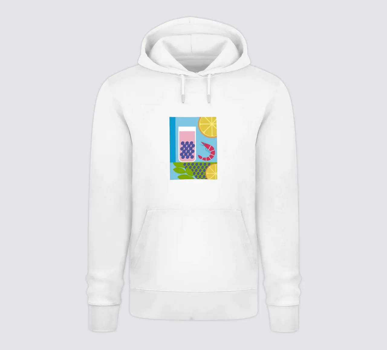 Gamberi al limone Uva felpa con cappuccio da LOOK DIFFERENT
