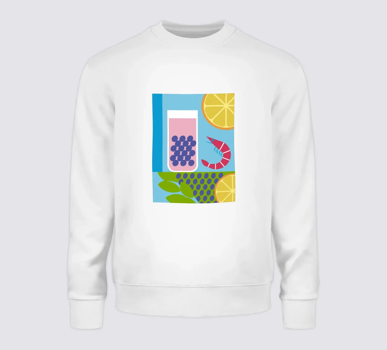 Gamberi al limone Uva felpa da LOOK DIFFERENT