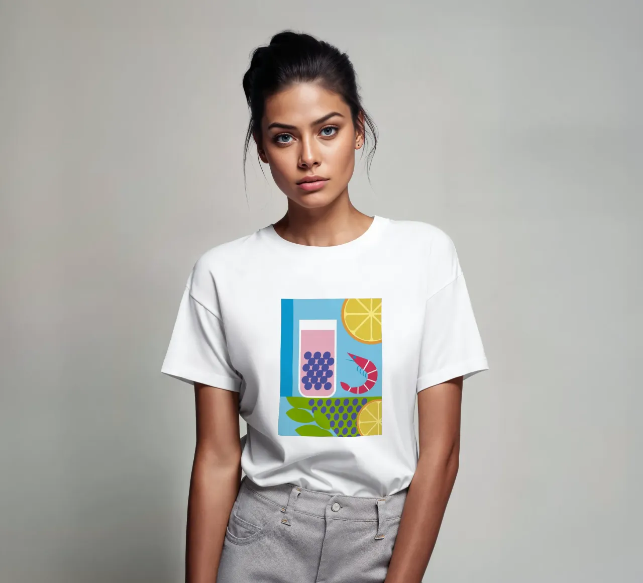 Gamberi al limone Uva t-shirt da LOOK DIFFERENT