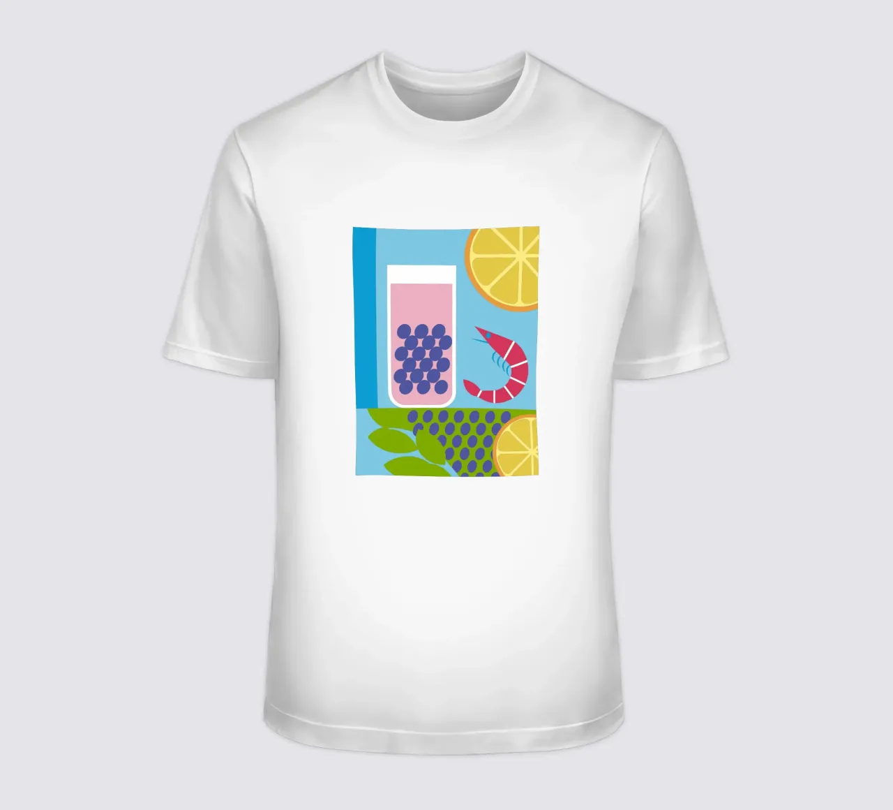 Gamberi al limone Uva t-shirt da LOOK DIFFERENT