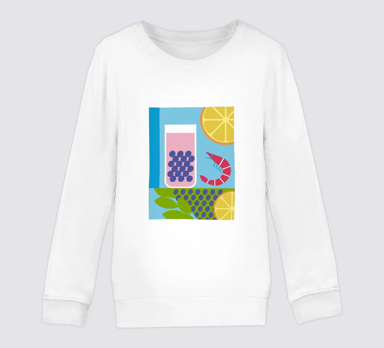 Gamberi al limone Uva felpa bambino da LOOK DIFFERENT
