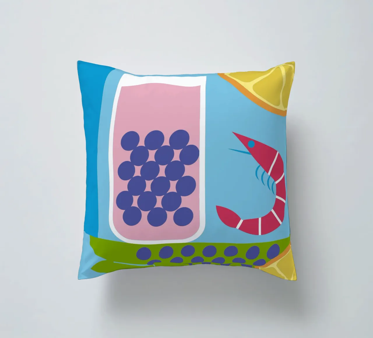 Gamberi al limone Uva cuscino da LOOK DIFFERENT