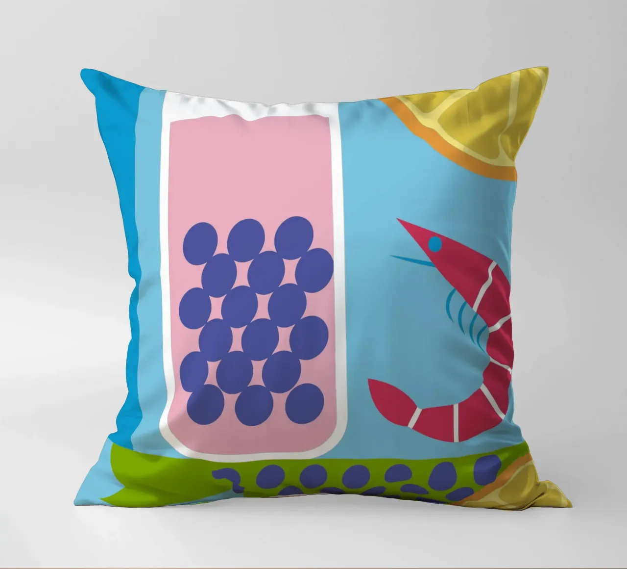 Gamberi al limone Uva cuscino da LOOK DIFFERENT