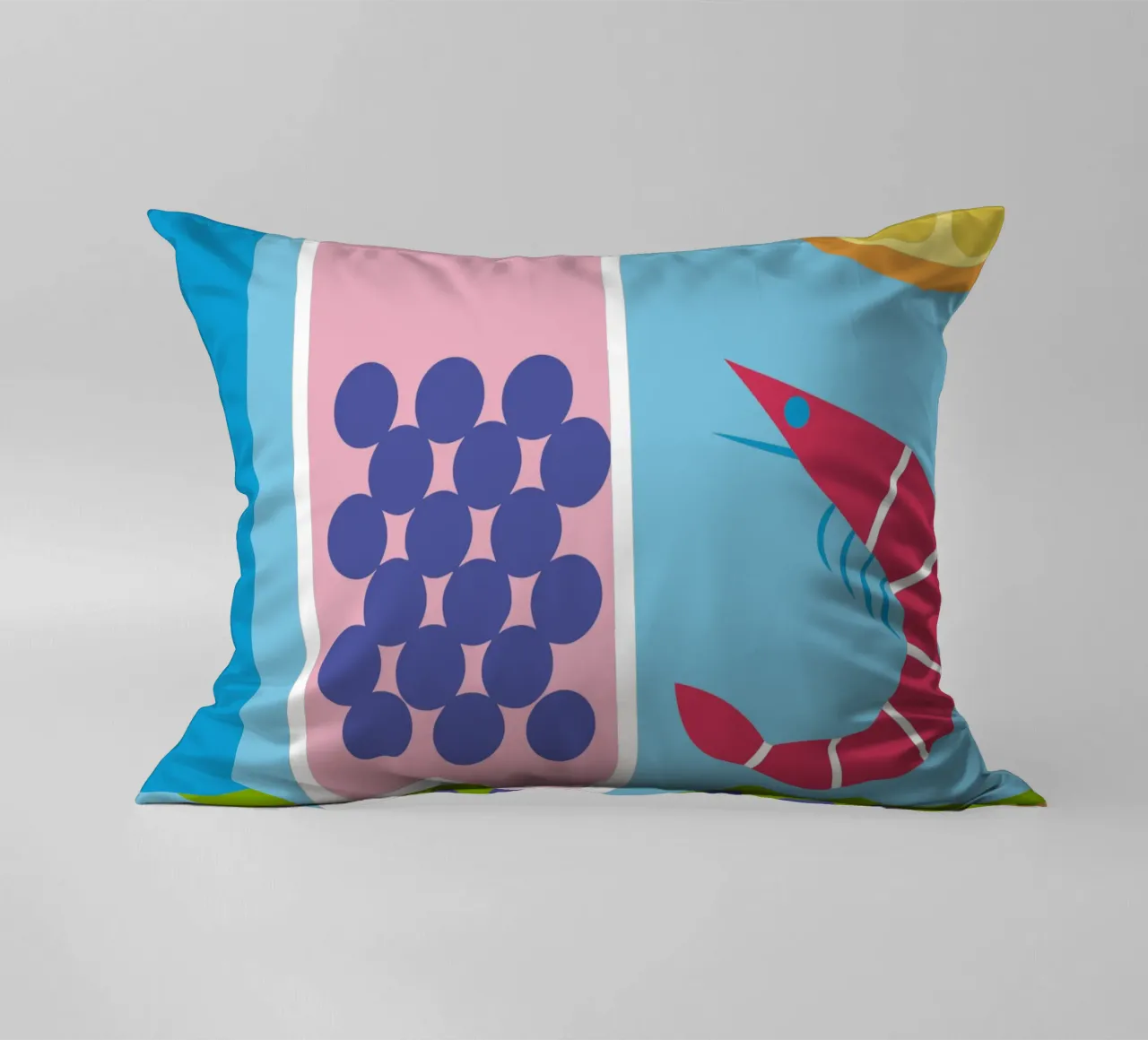 Gamberi al limone Uva cuscino da LOOK DIFFERENT