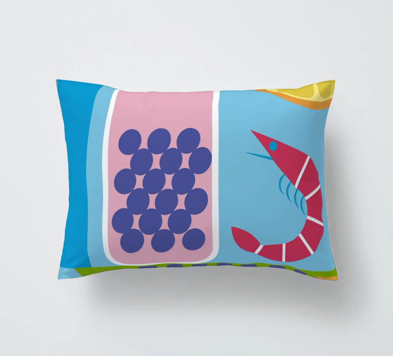 Gamberi al limone Uva cuscino da LOOK DIFFERENT