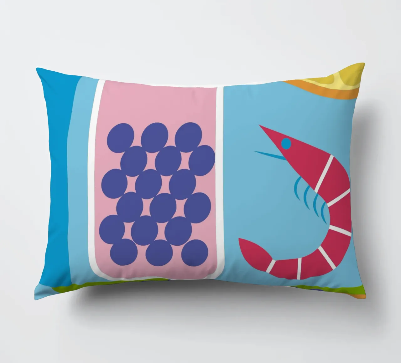 Gamberi al limone Uva cuscino da LOOK DIFFERENT