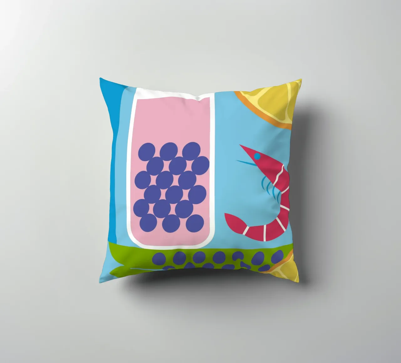 Gamberi al limone Uva cuscino da LOOK DIFFERENT