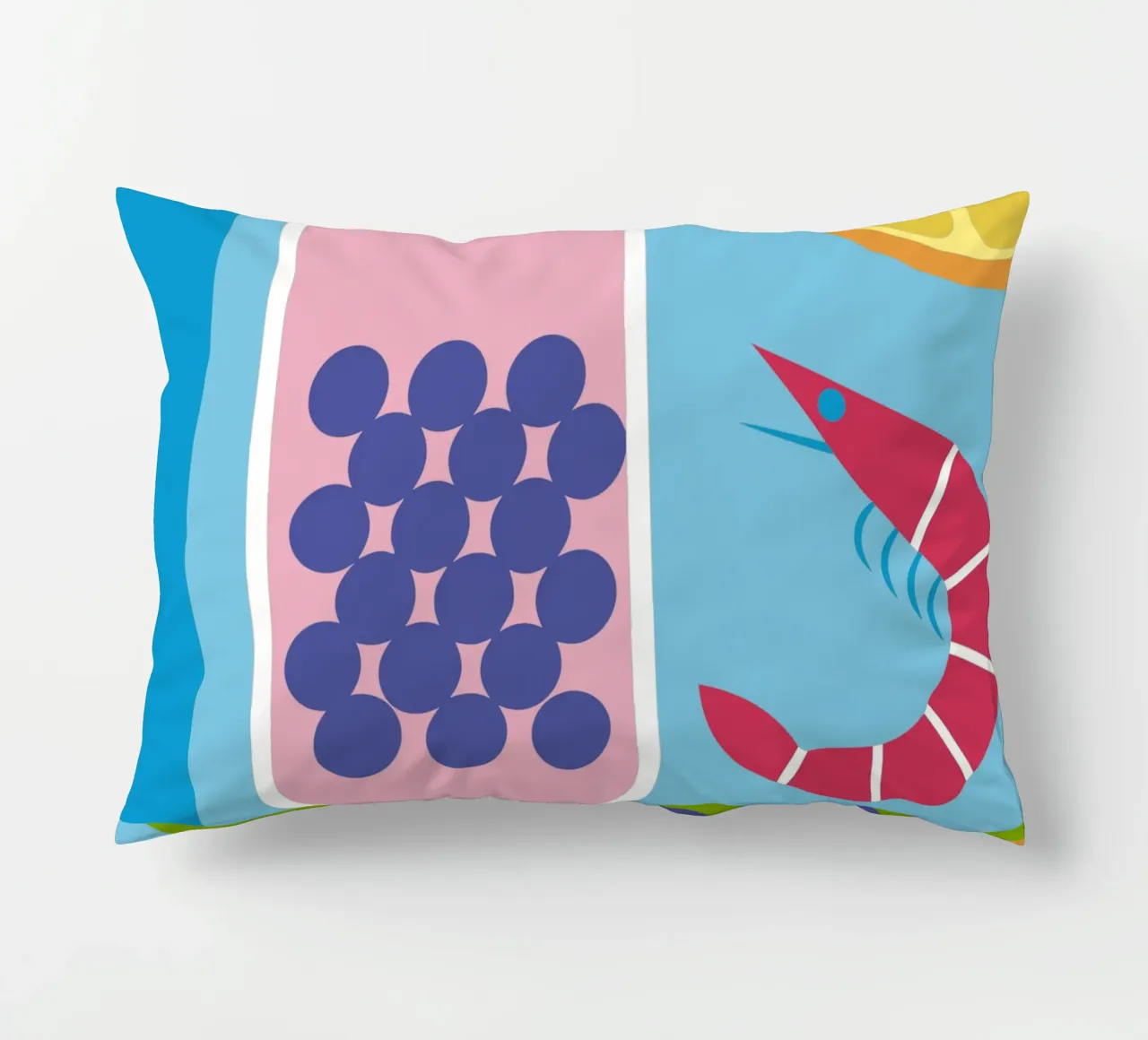 Gamberi al limone Uva cuscino da LOOK DIFFERENT