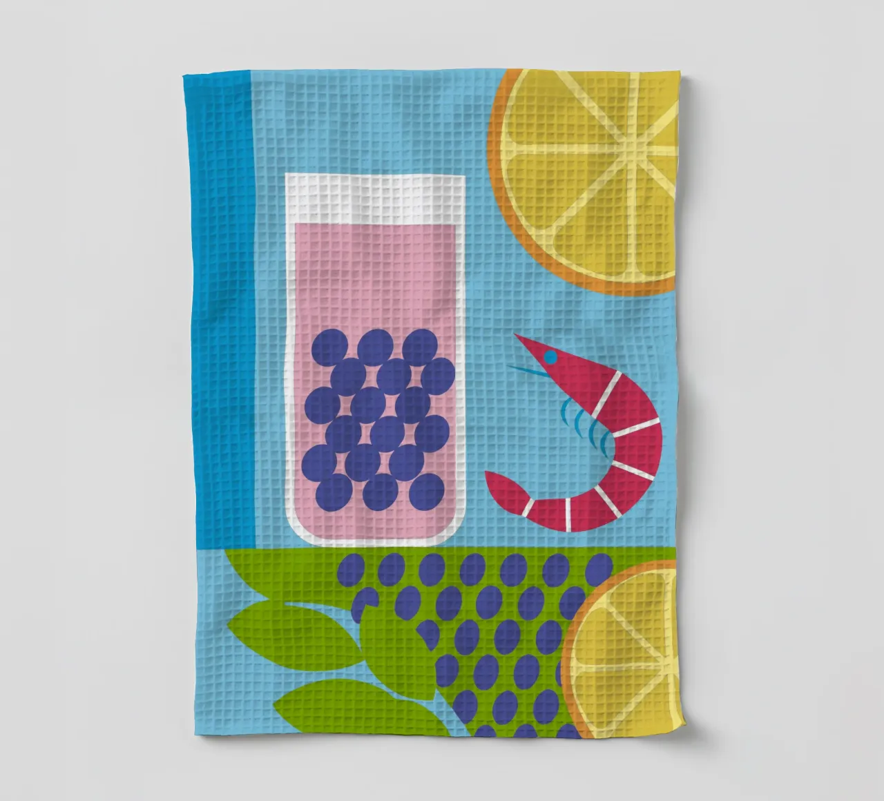 Gamberi al limone Uva canovaccio da cucina da LOOK DIFFERENT