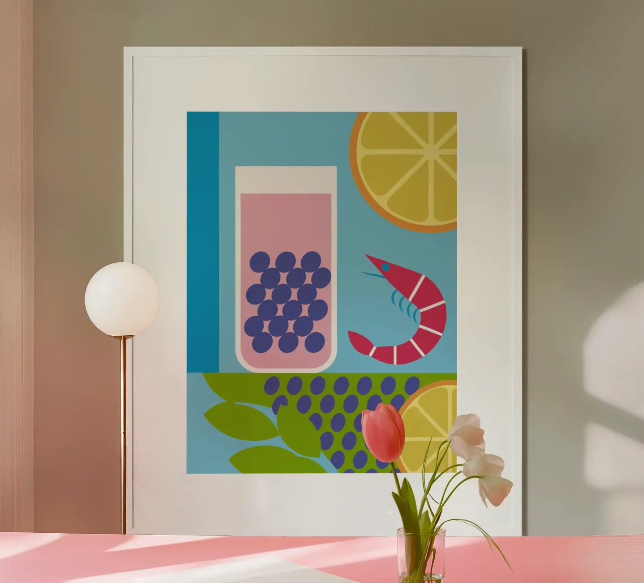 Gamberi al limone Uva carta hahnemühle da LOOK DIFFERENT