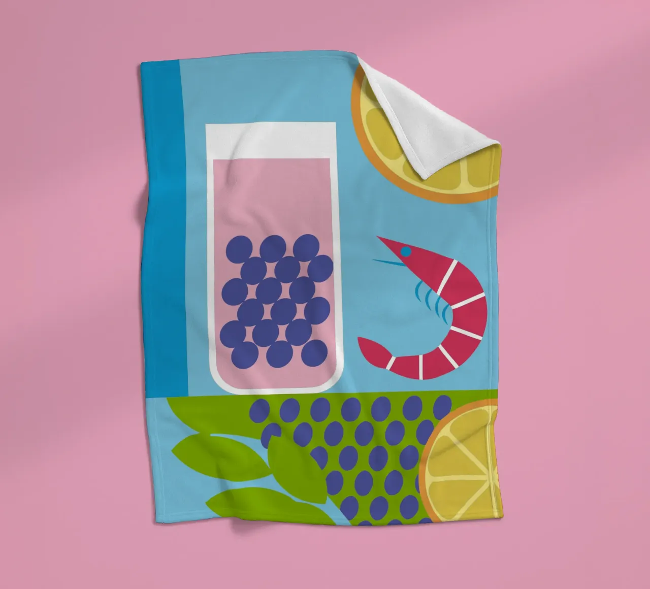 Gamberi al limone Uva coperta in pile da LOOK DIFFERENT