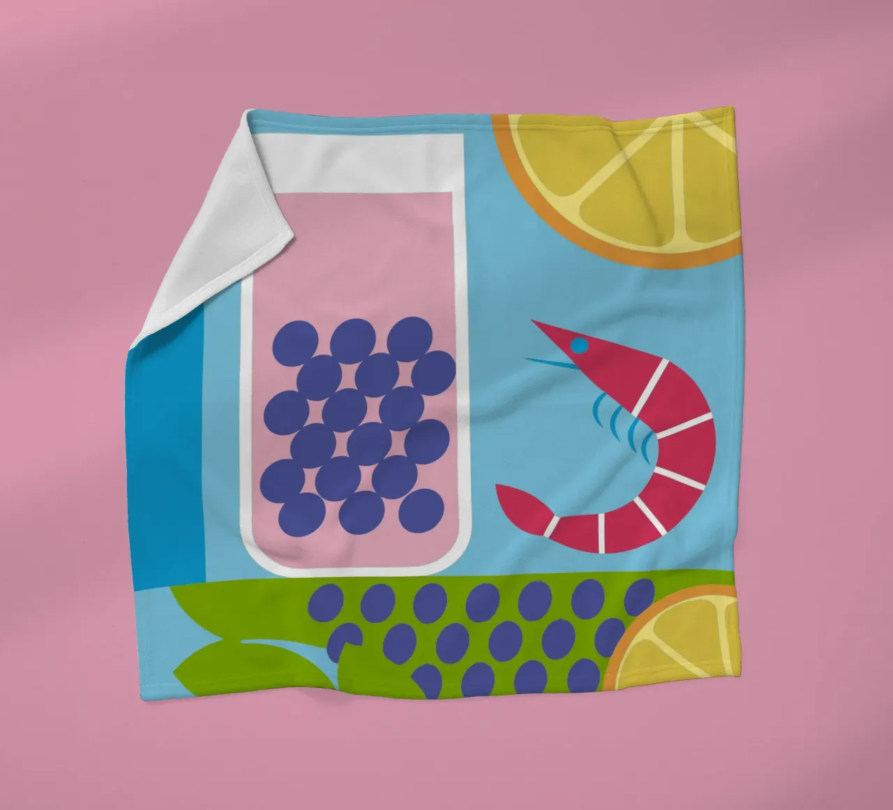 Gamberi al limone Uva coperta in pile da LOOK DIFFERENT