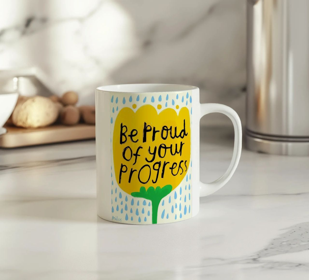siate orgogliosi dei vostri progressi tazza in ceramica da Andara shop