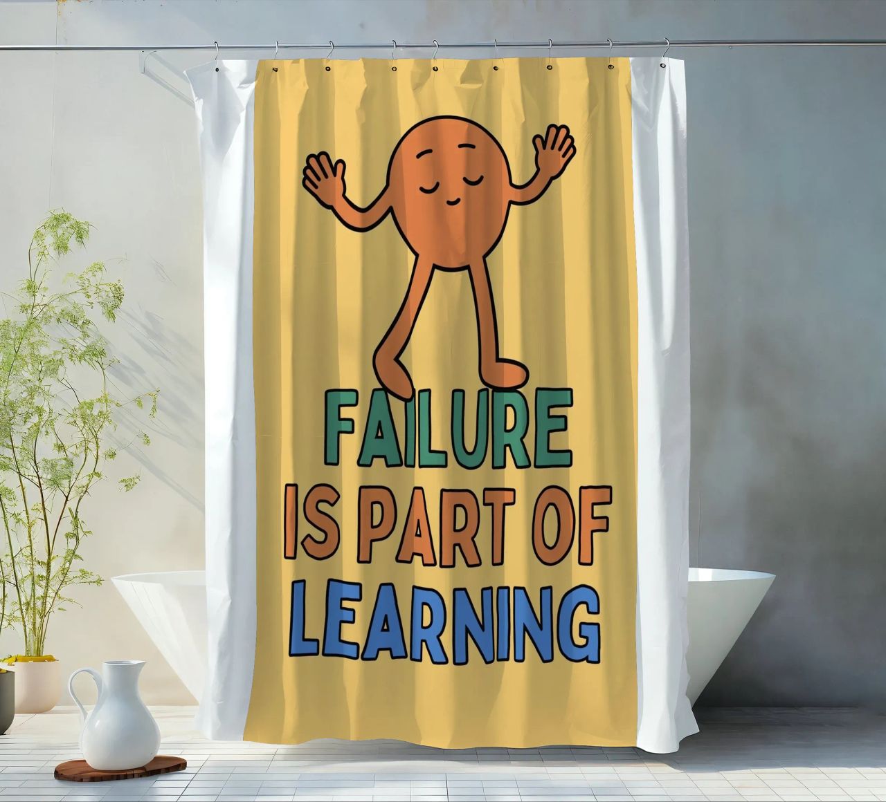 Il fallimento fa parte dell'apprendimento tenda da doccia da Andara shop