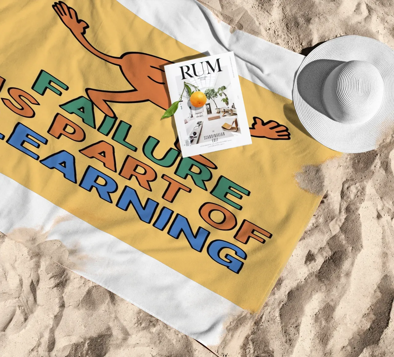 failure is part of learning beach towel by Andara shop