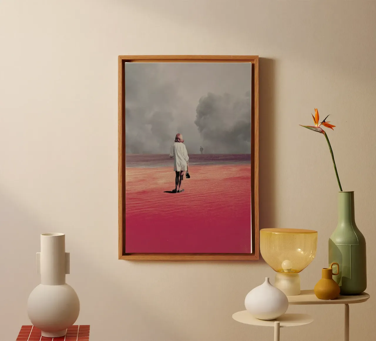 Watching You Leave Me canvas met Baklijst van Frank Moth