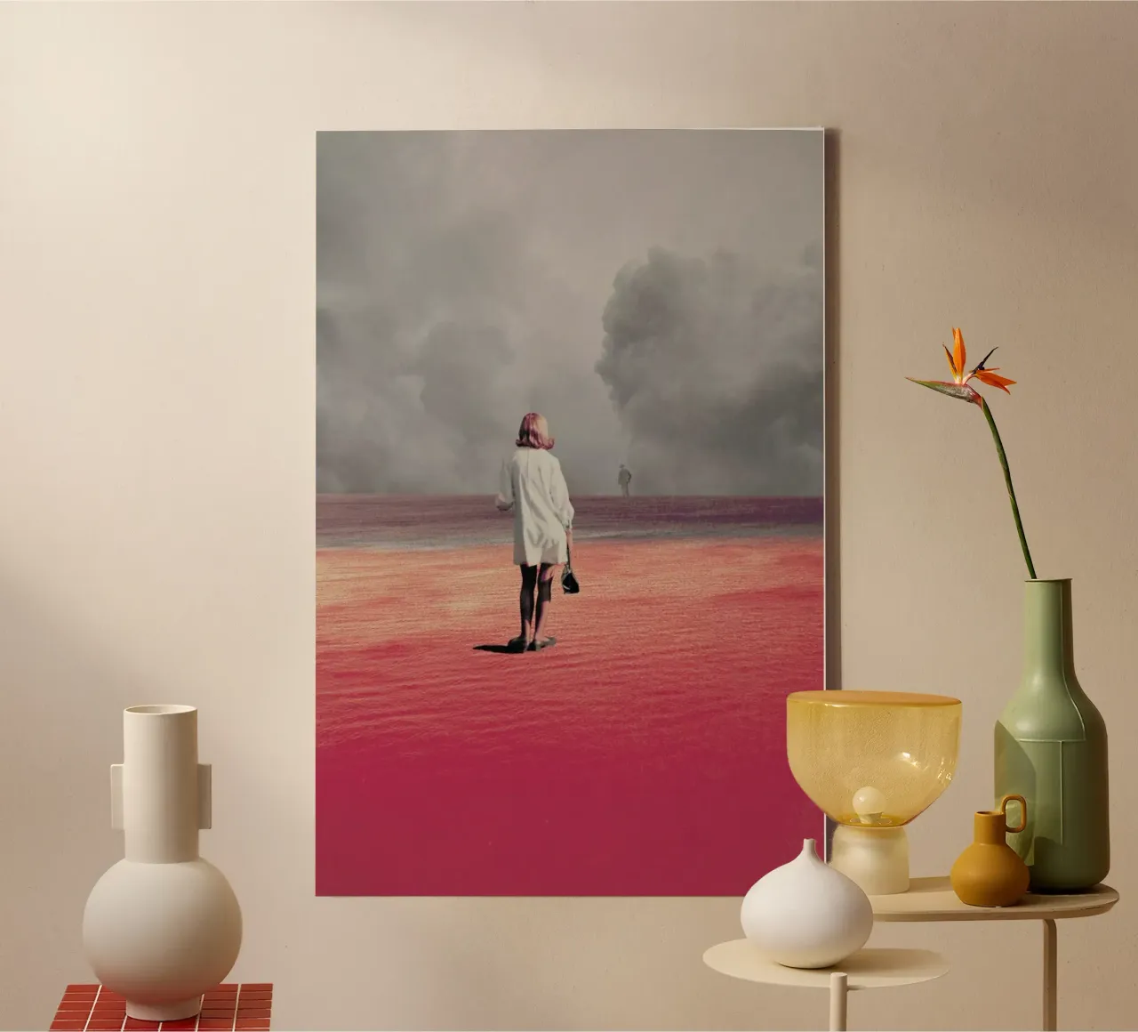 Watching You Leave Me canvas met Baklijst van Frank Moth