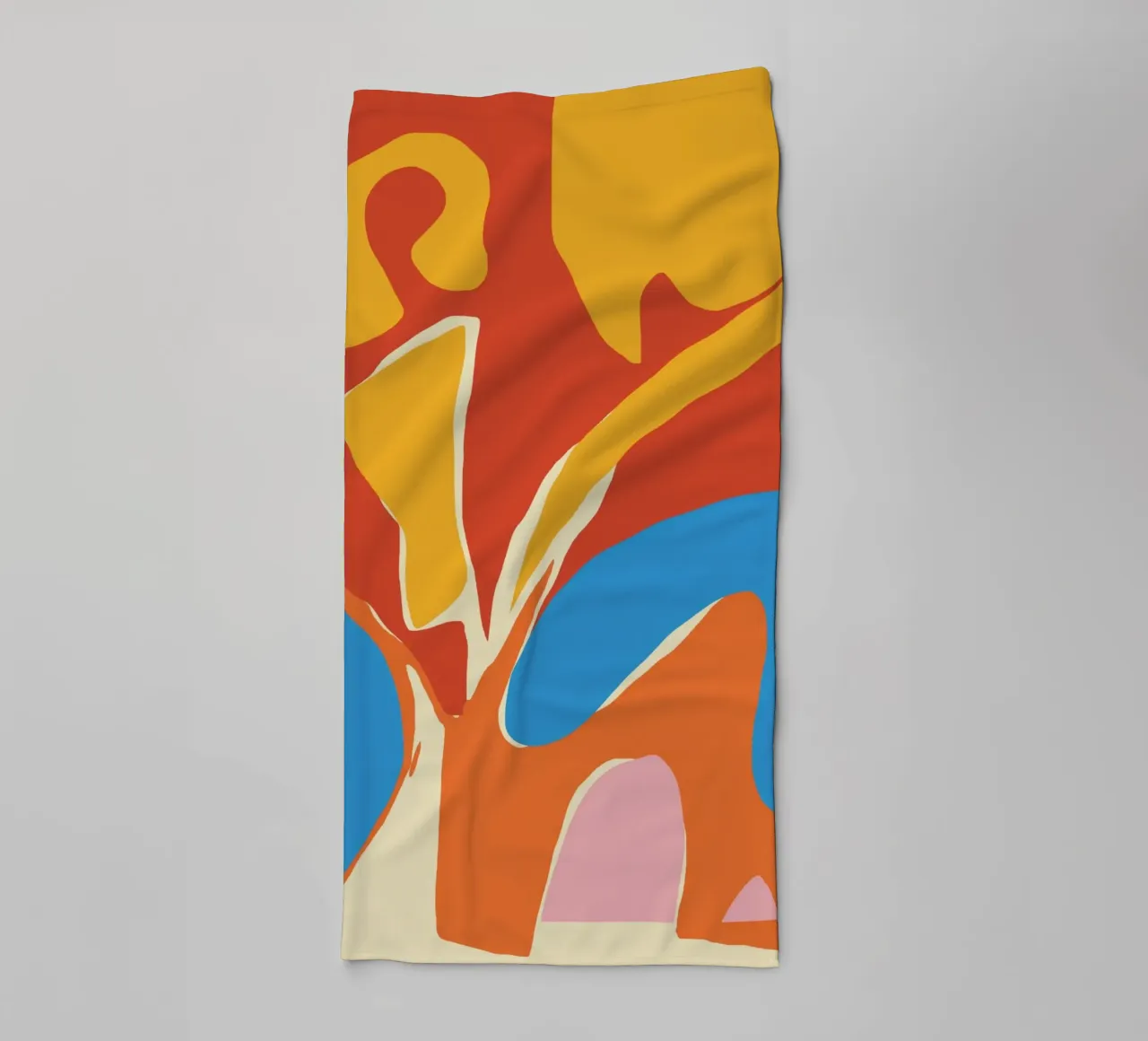 Dynamic abstract shapes towel by Little Dean
