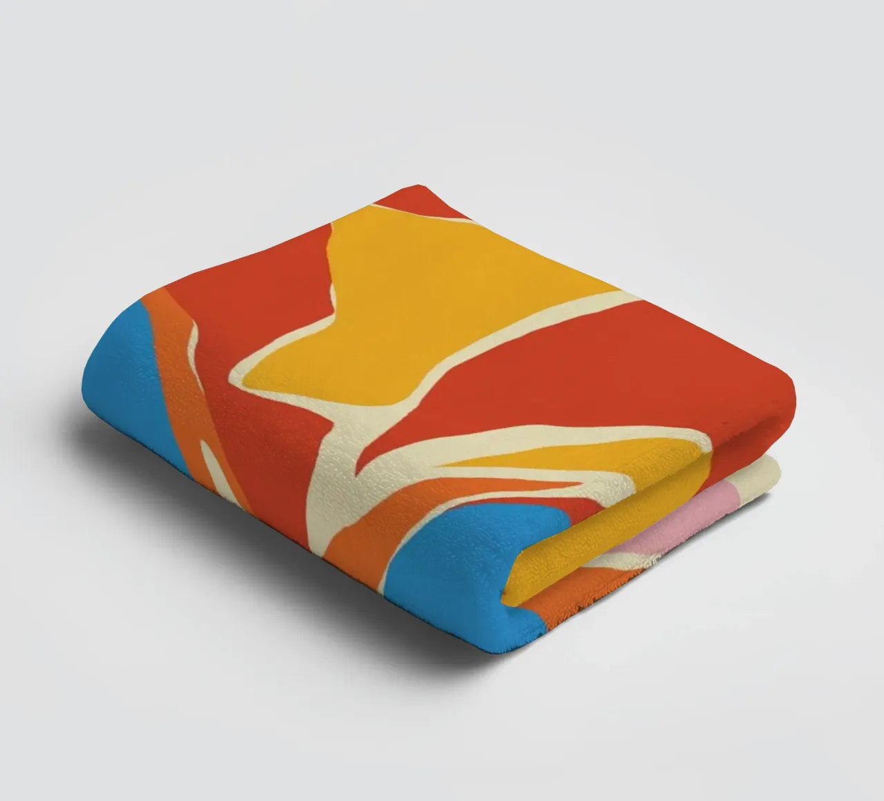 Dynamic abstract shapes towel by Little Dean