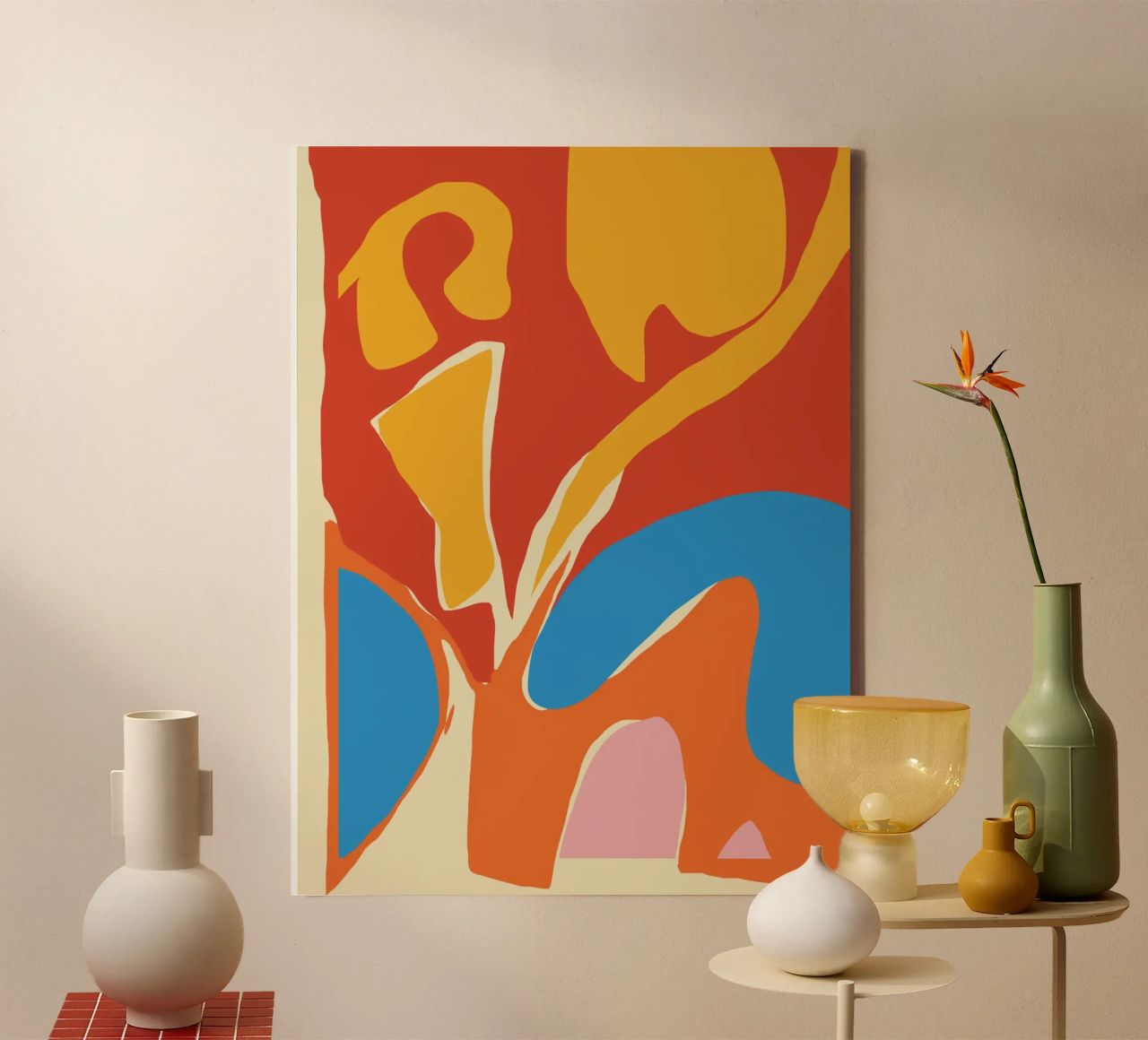 Dynamic abstract shapes canvas by Little Dean