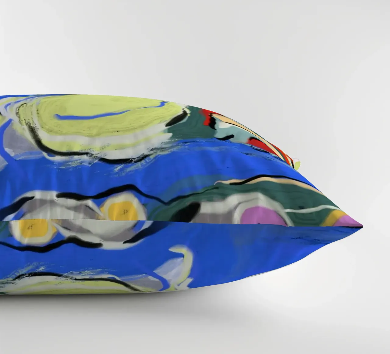Dynamic fluidity decorative cushion by Little Dean