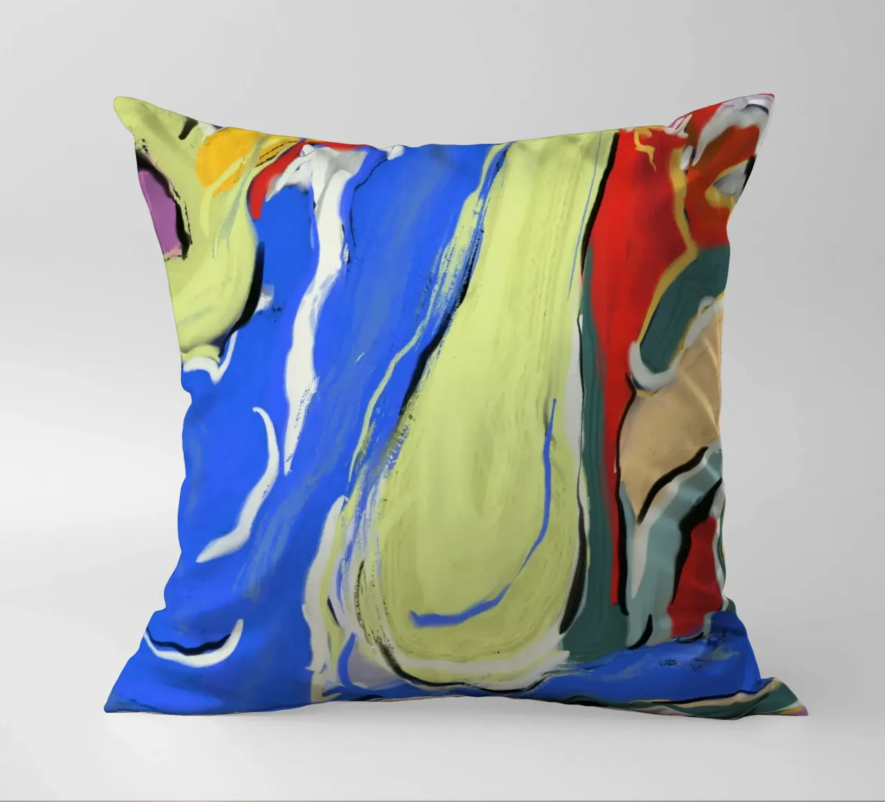 Dynamic fluidity decorative cushion by Little Dean