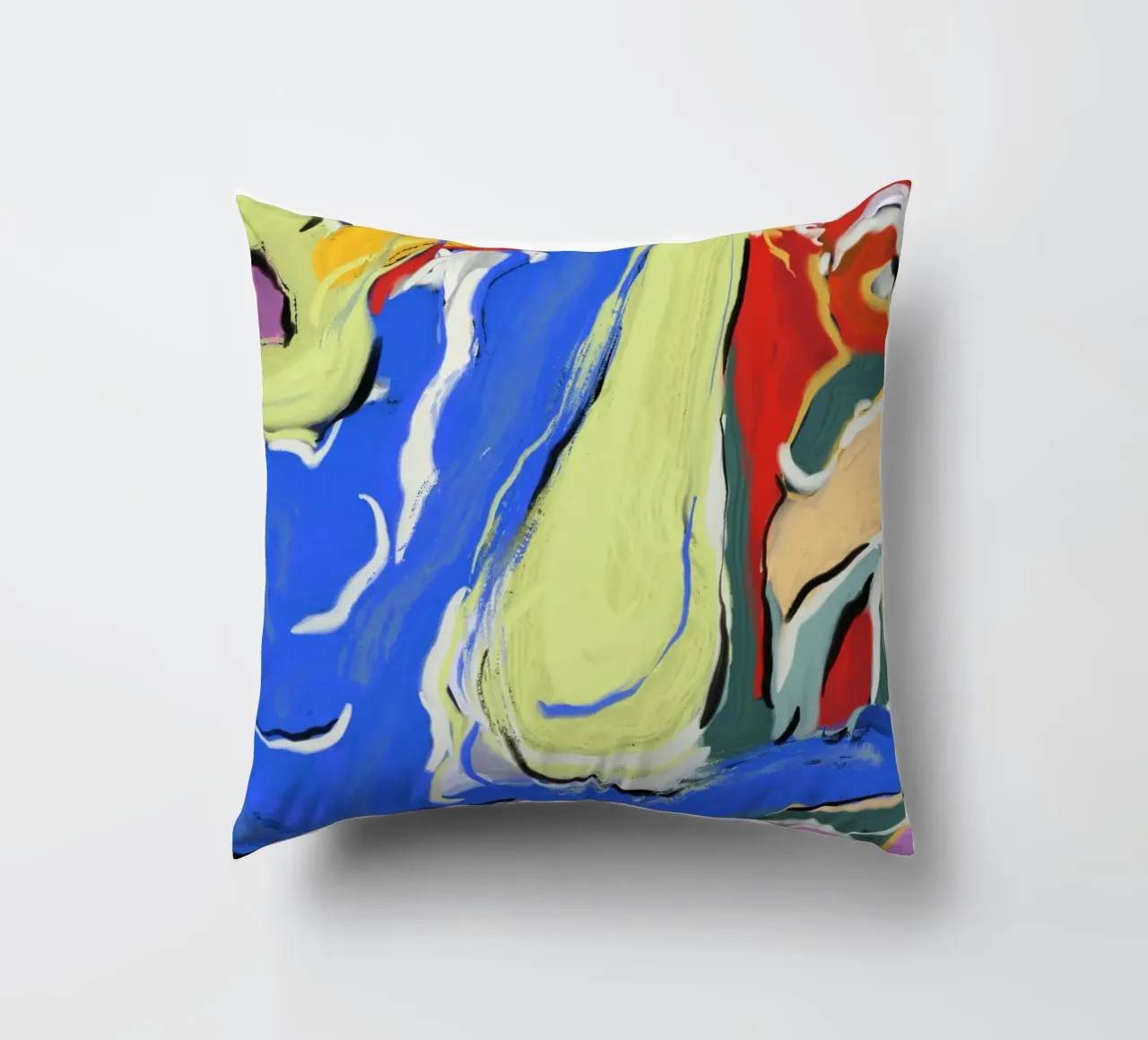 Dynamic fluidity decorative cushion by Little Dean