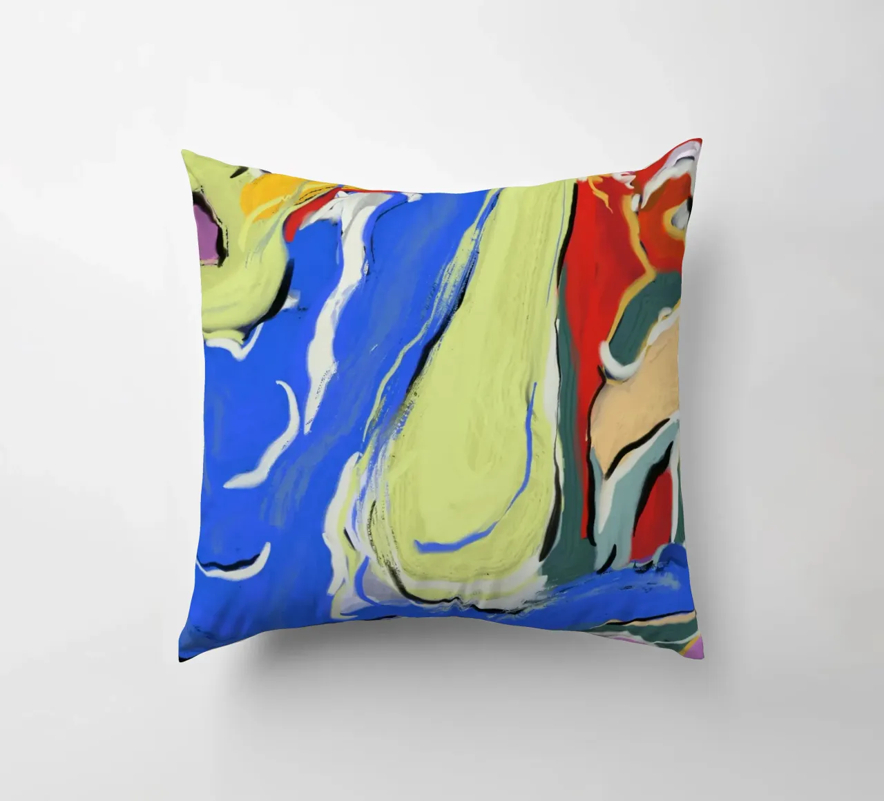 Dynamic fluidity decorative cushion by Little Dean