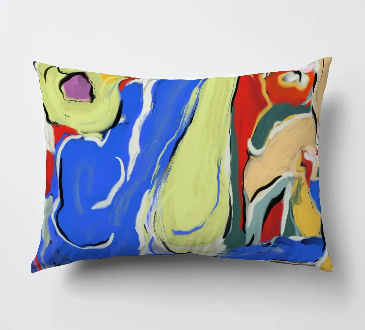 Dynamic fluidity decorative cushion by Little Dean