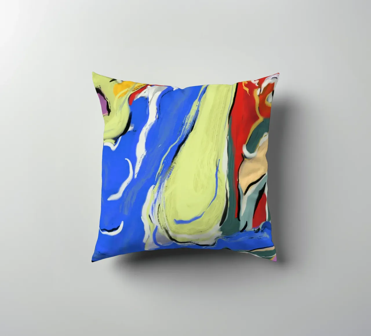 Dynamic fluidity decorative cushion by Little Dean