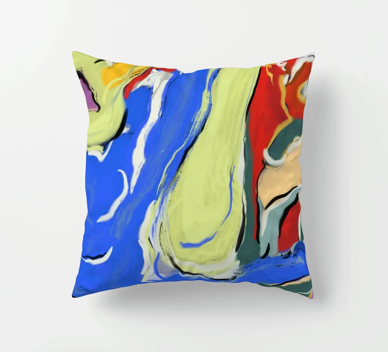 Dynamic fluidity decorative cushion by Little Dean