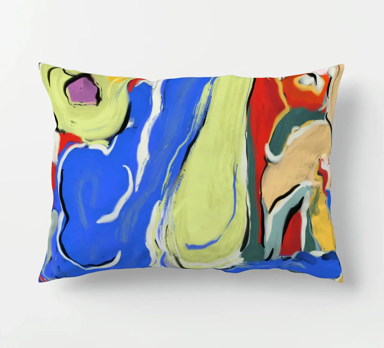Dynamic fluidity decorative cushion by Little Dean