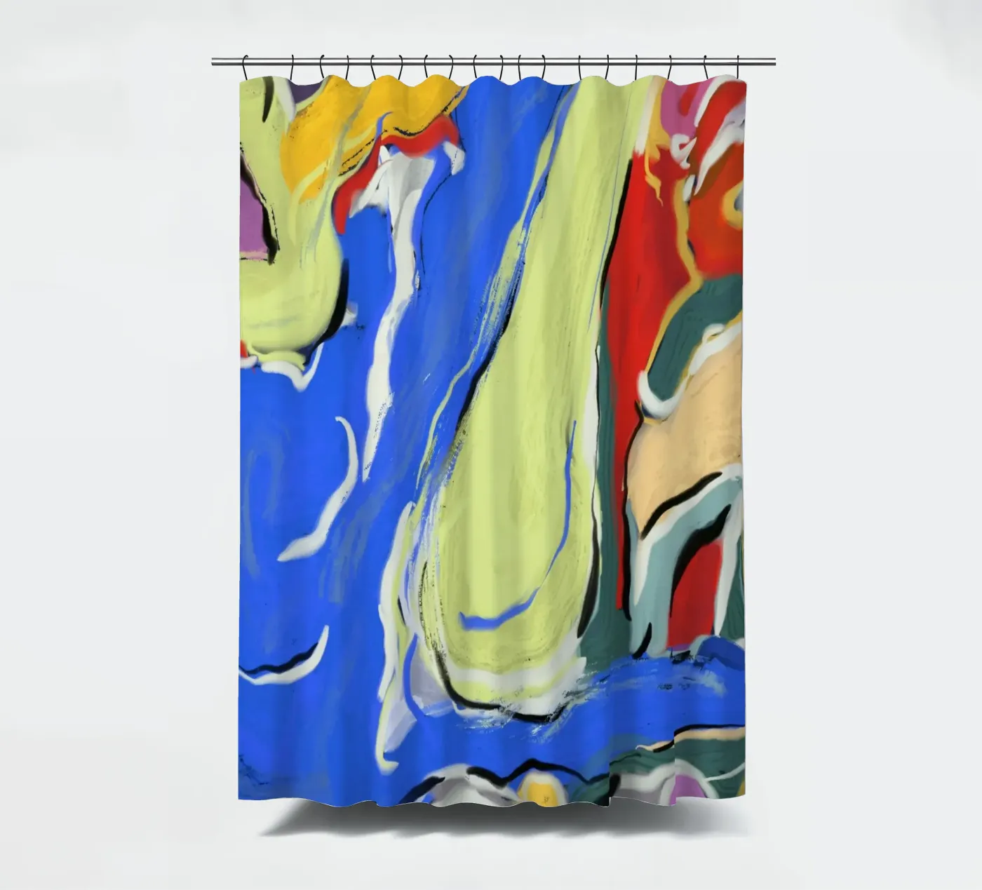 Dynamic fluidity shower curtain by Little Dean