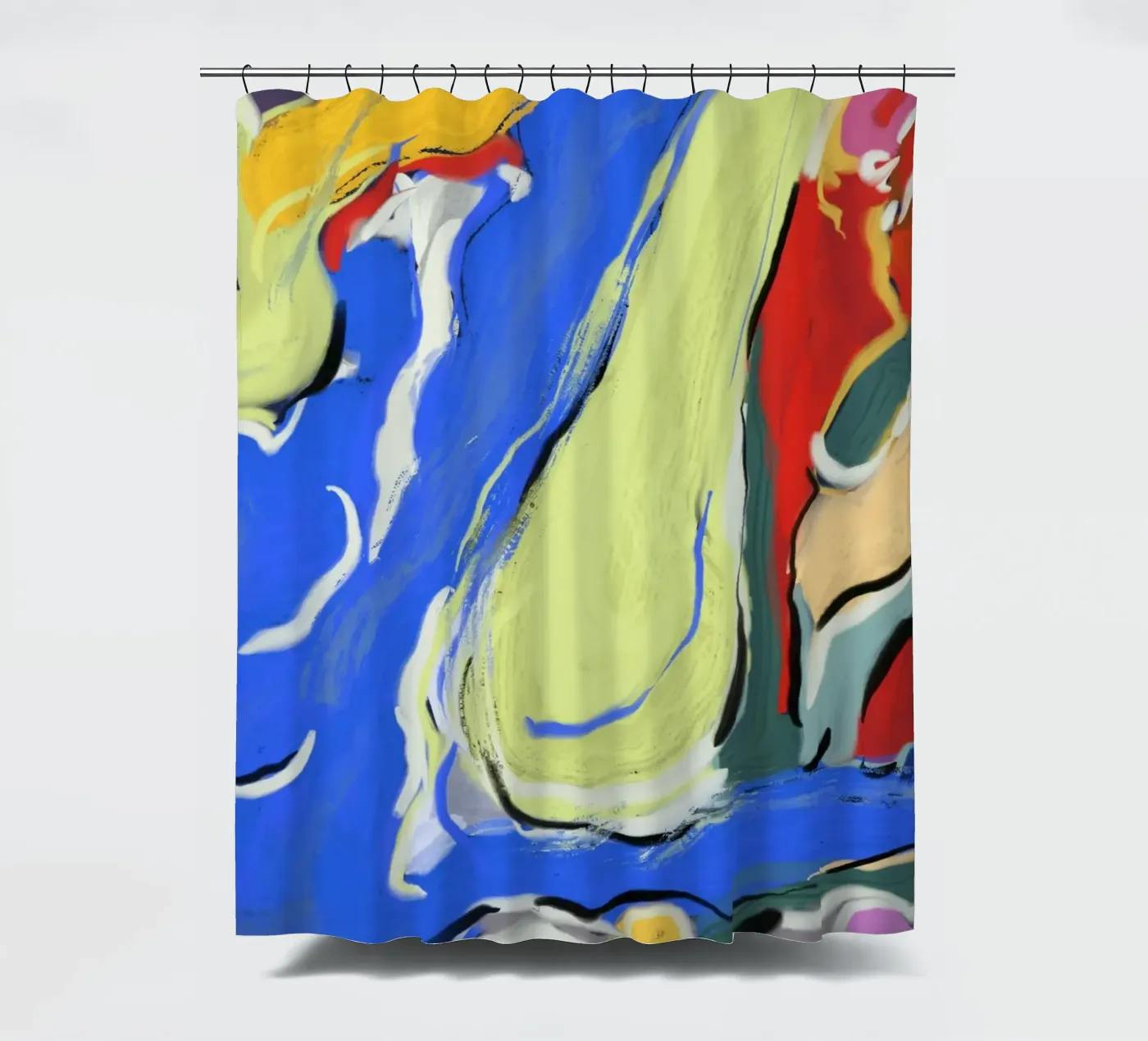 Dynamic fluidity shower curtain by Little Dean