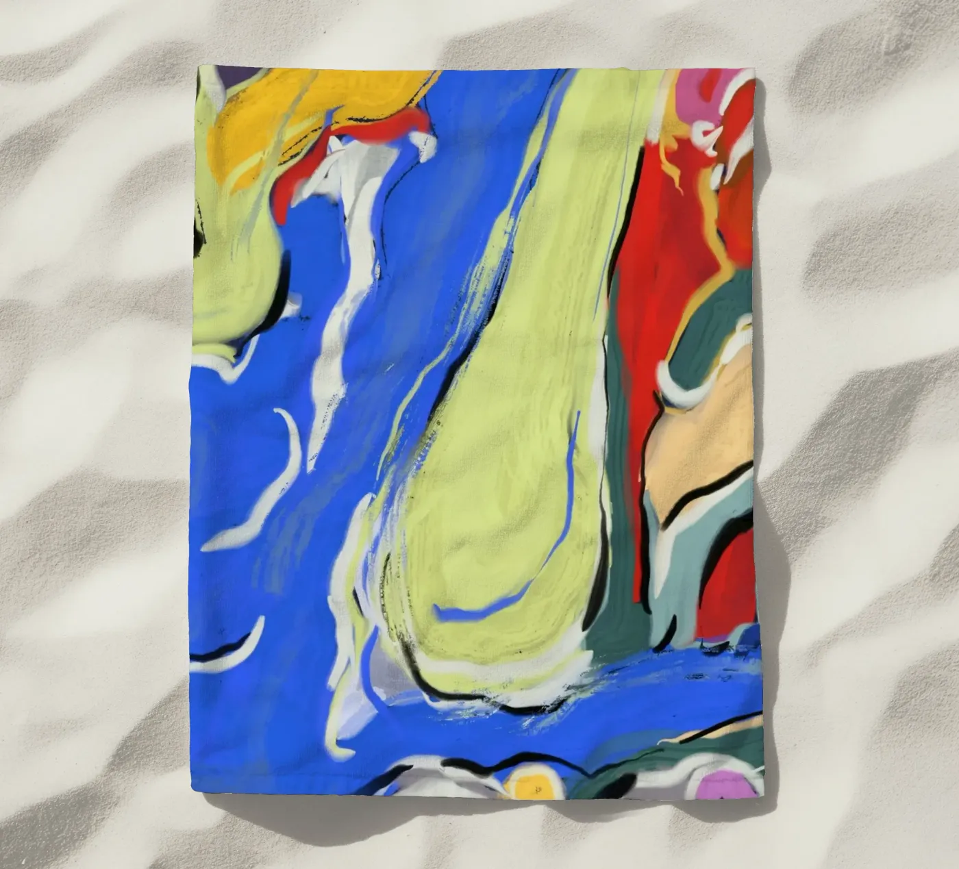 Dynamic fluidity beach towel by Little Dean