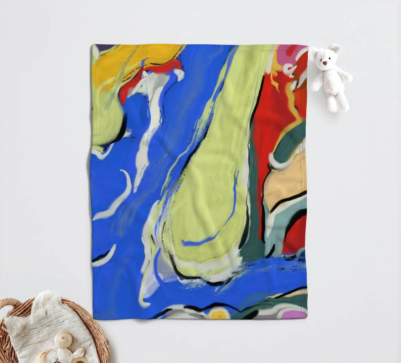 Dynamic fluidity fleece blanket by Little Dean
