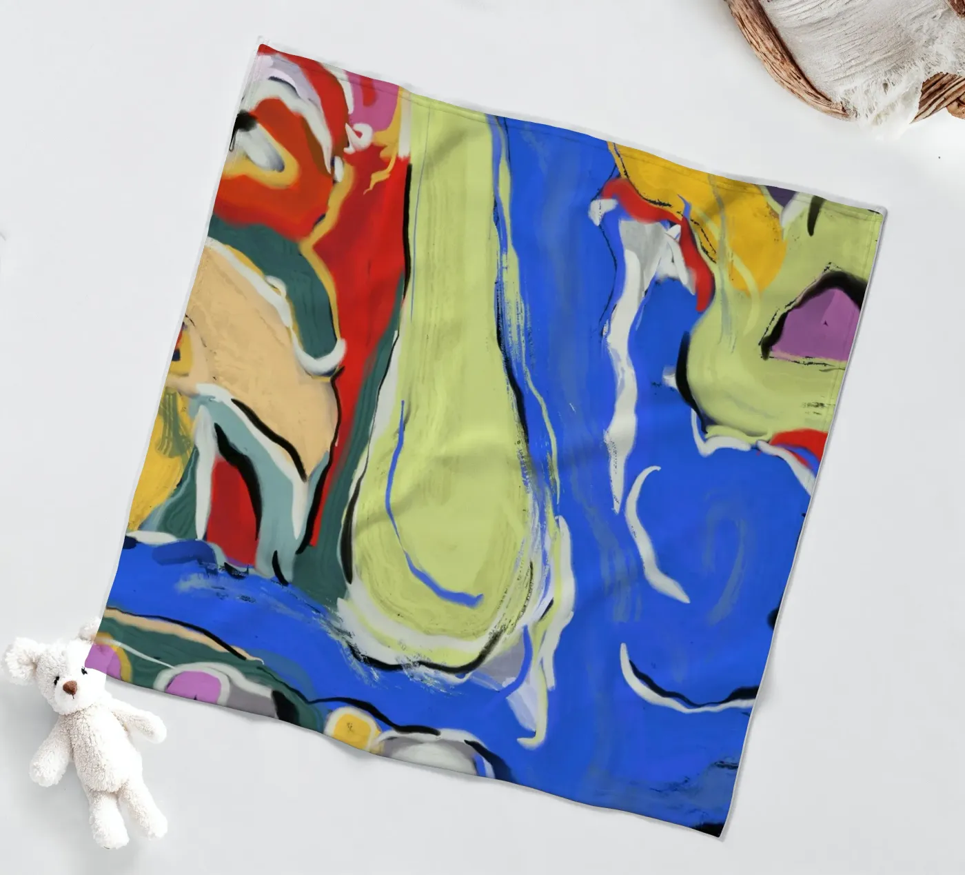 Dynamic fluidity fleece blanket by Little Dean