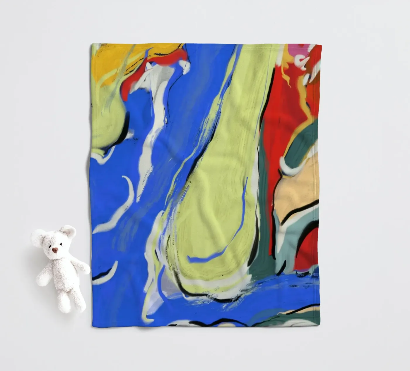 Dynamic fluidity fleece blanket by Little Dean