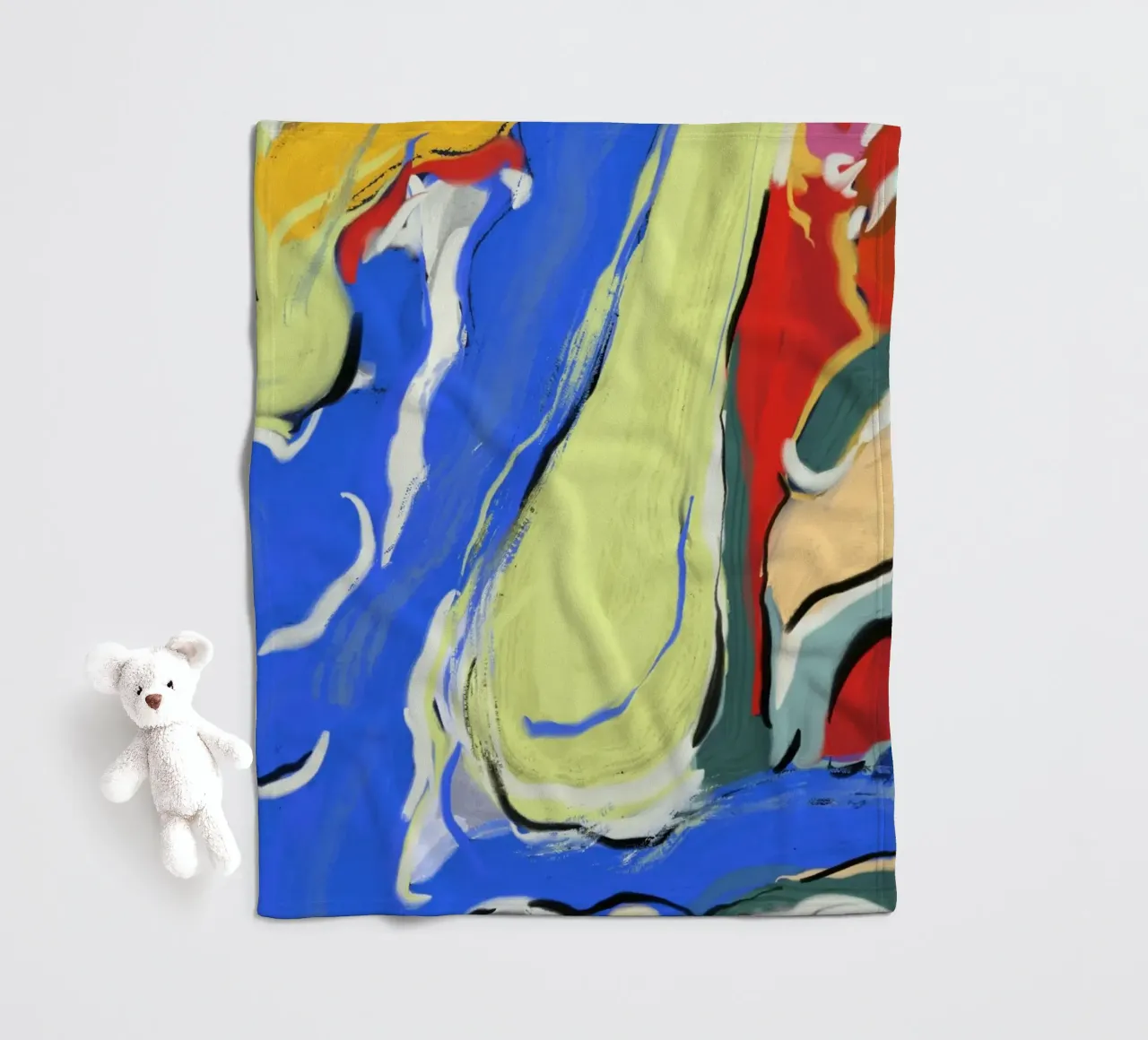 Dynamic fluidity fleece blanket by Little Dean