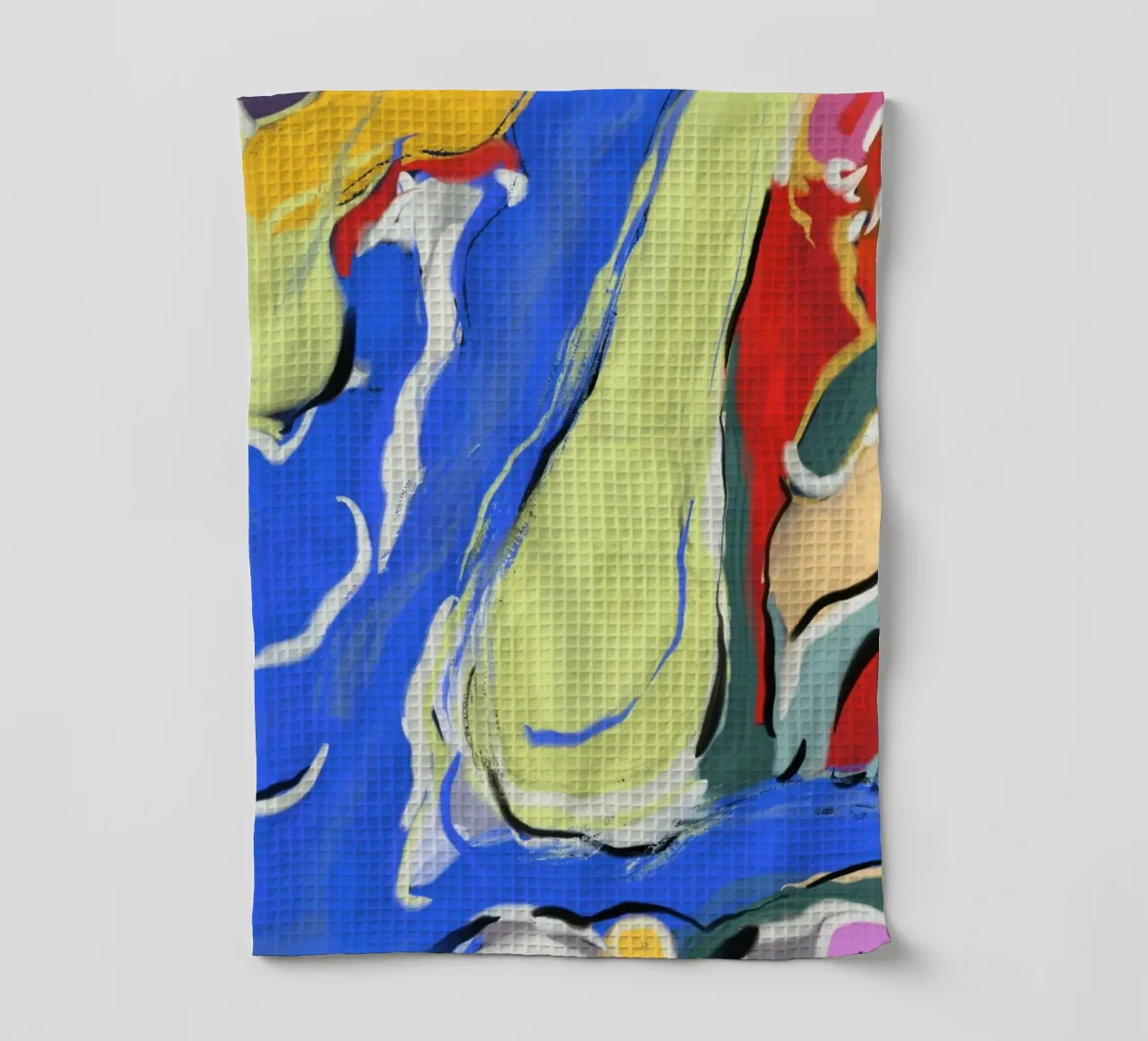 Dynamic fluidity tea towel by Little Dean