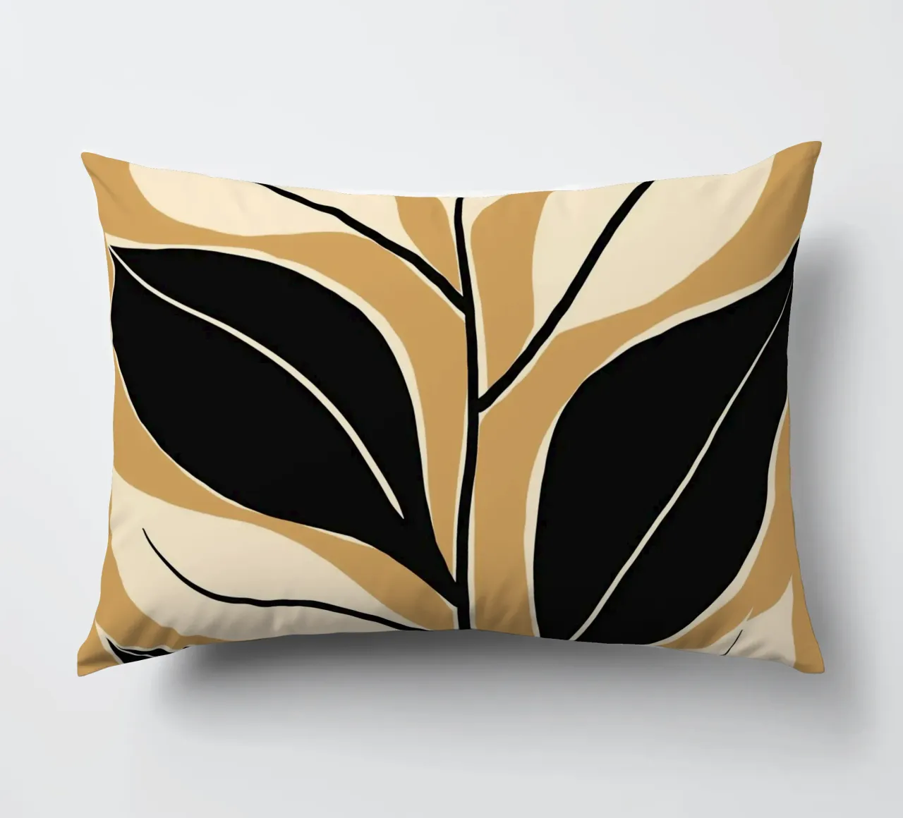 Nero e crema botanico cuscino da Little Dean