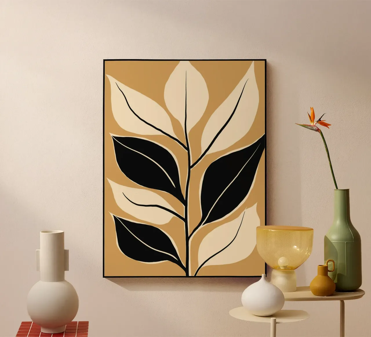Nero e crema botanico plexiglass da Little Dean