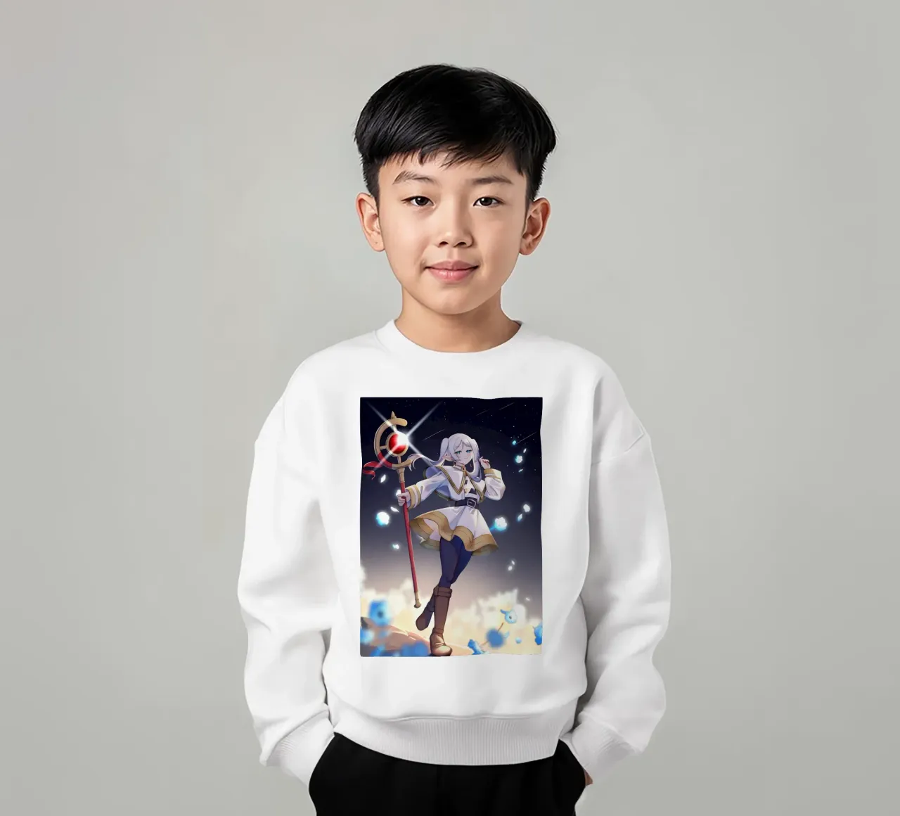 ragazza e cielo serale felpa bambino da Evie Shop