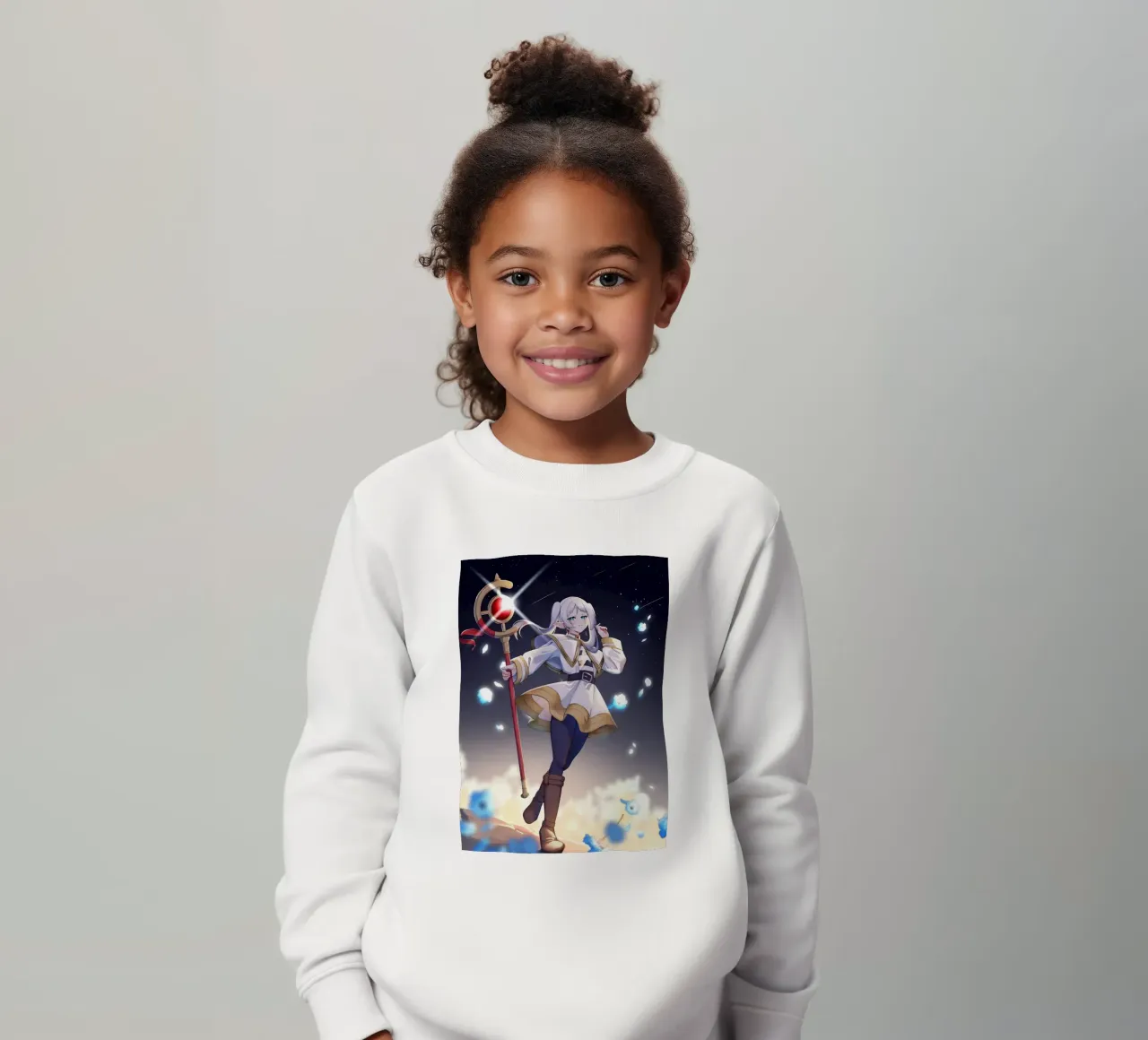 ragazza e cielo serale felpa bambino da Evie Shop