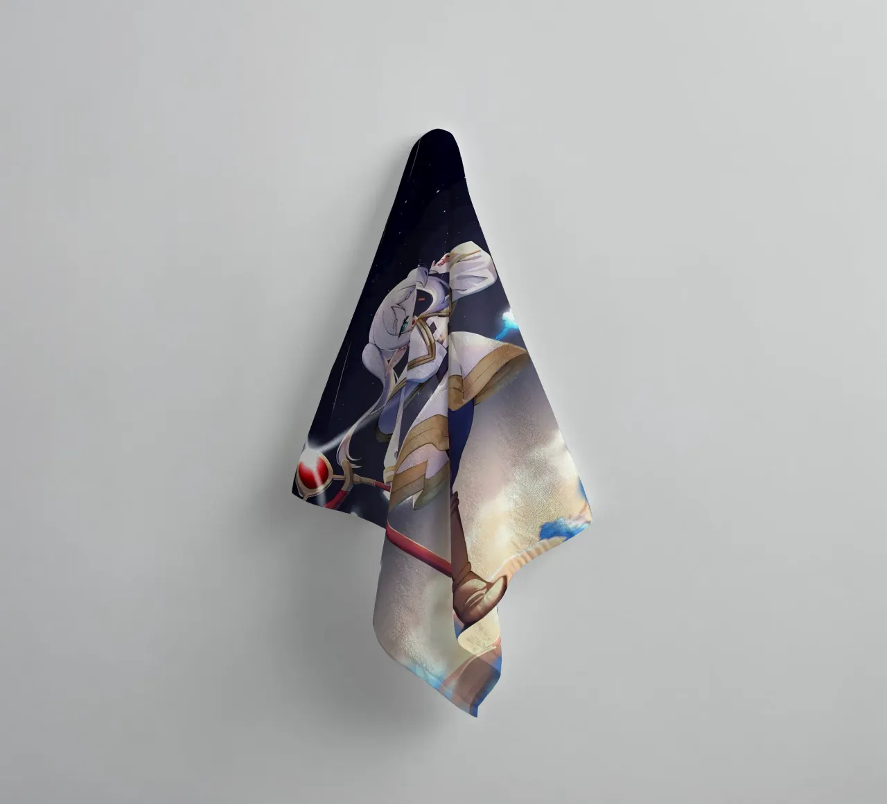 ragazza e cielo serale asciugamano da bagno da Evie Shop
