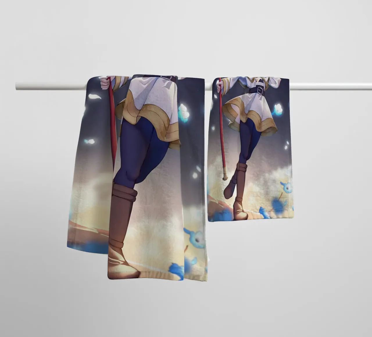 ragazza e cielo serale asciugamano da bagno da Evie Shop
