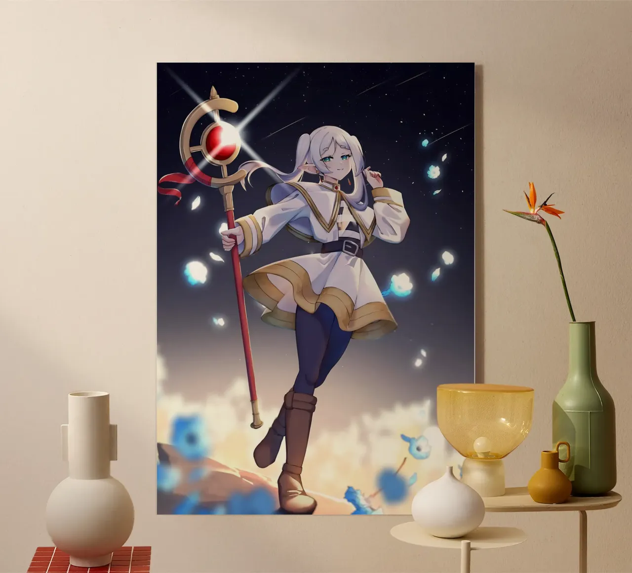 ragazza e cielo serale plexiglass da Evie Shop