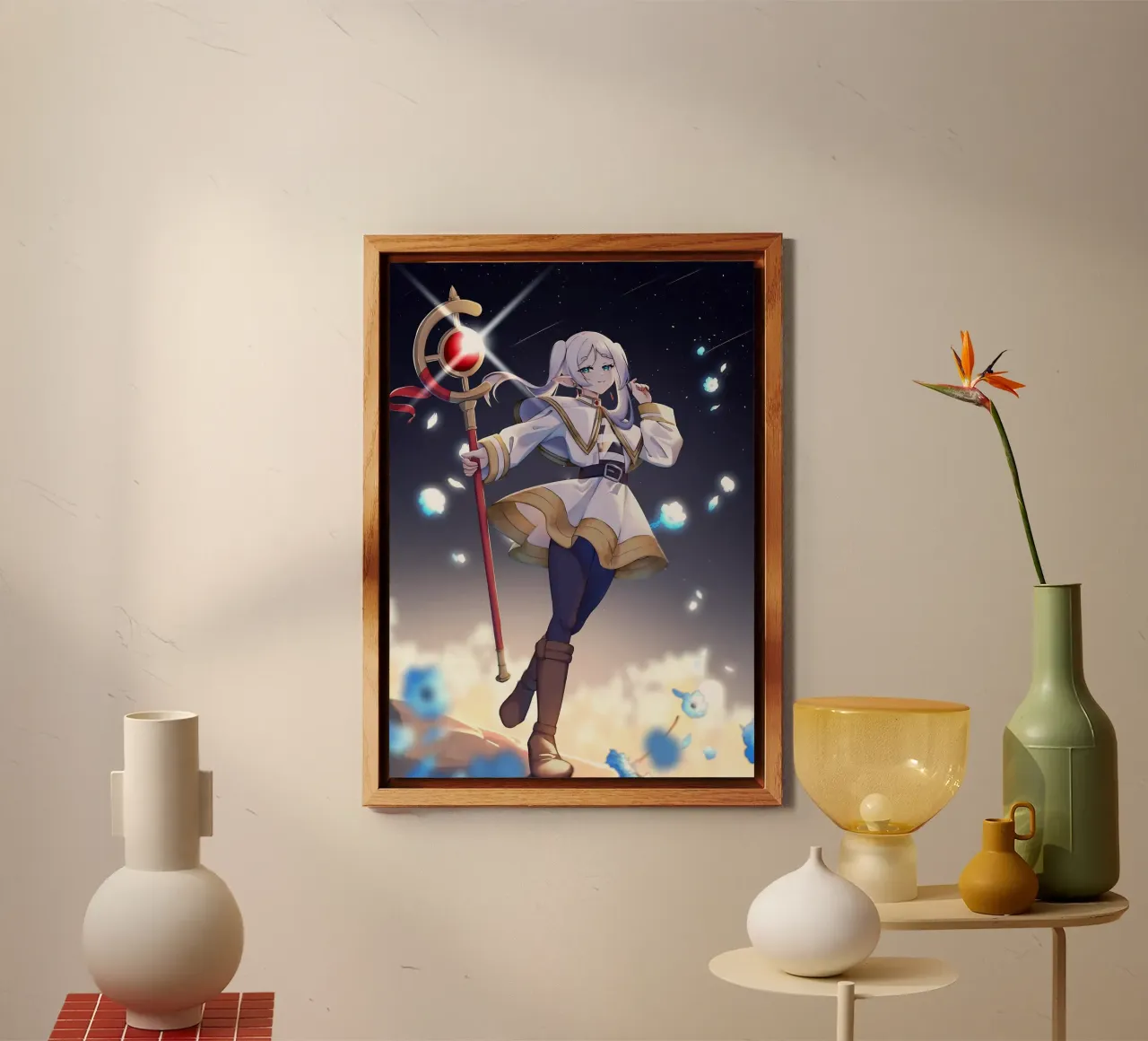 ragazza e cielo serale alluminio dibond da Evie Shop
