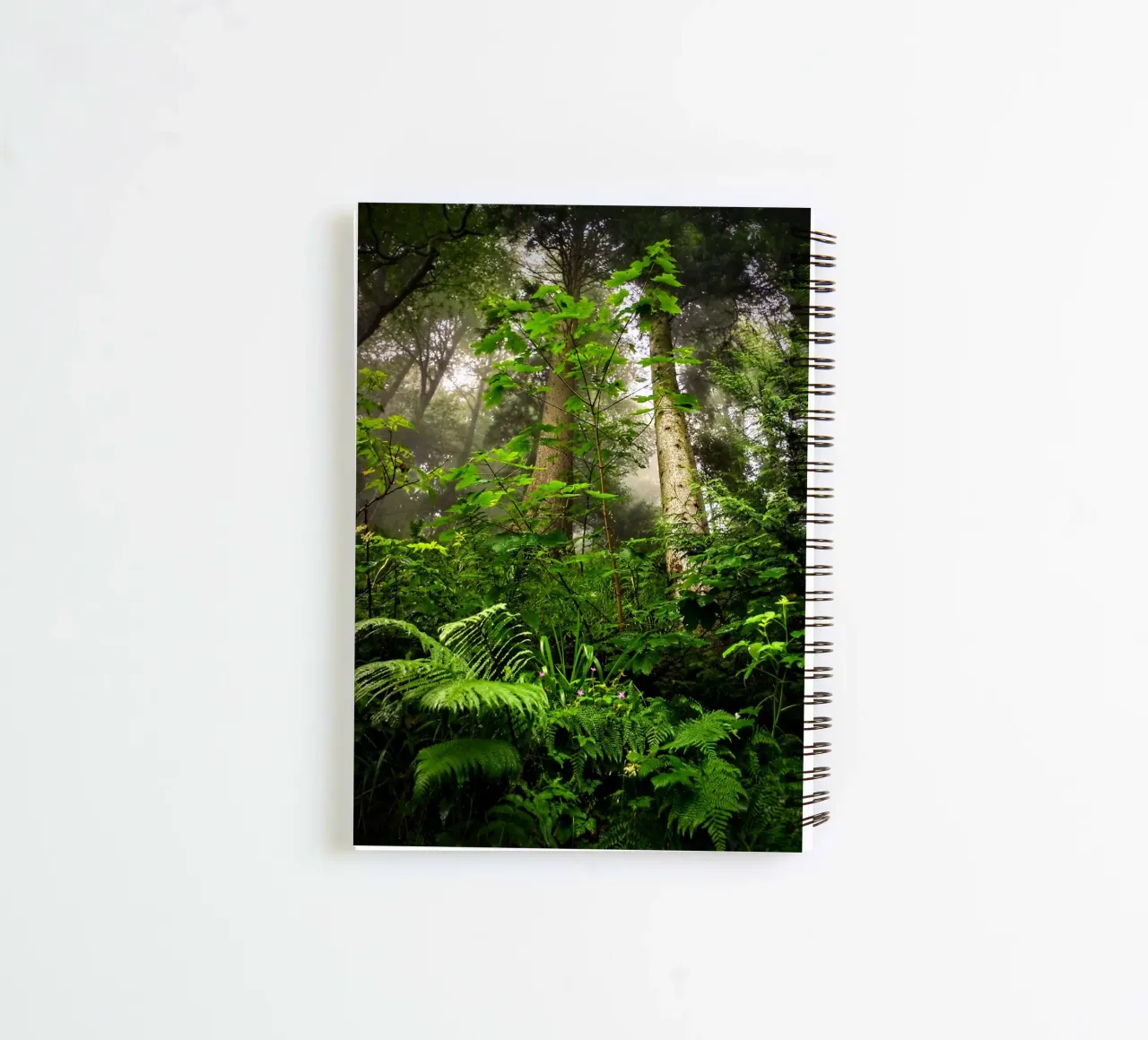 Forest #01: Emerald Canopy - Misty Forest Serenity spiral notebook by zenitt