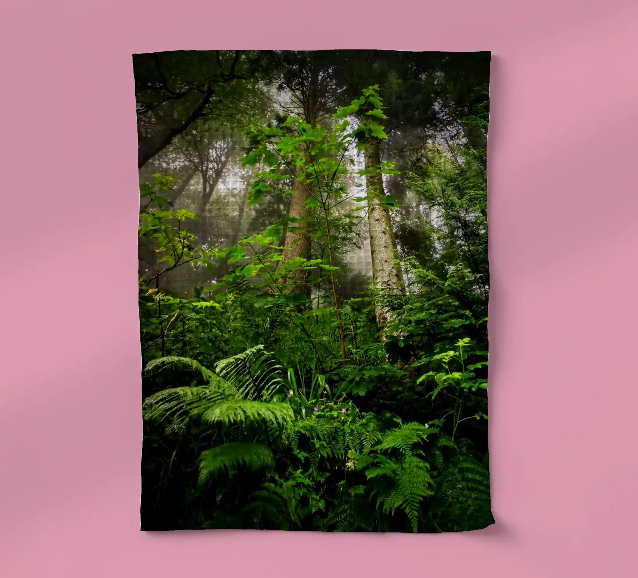 Forest #01: Emerald Canopy - Misty Forest Serenity canovaccio da cucina da zenitt